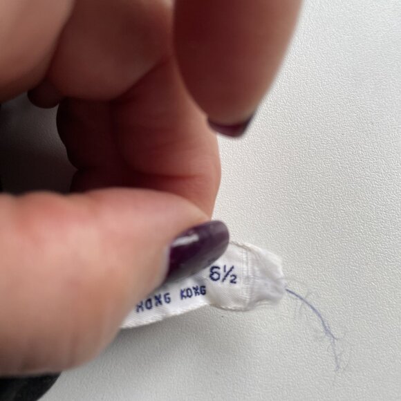 Vintage 60s Meyers Make Long Evening Gloves Size 6 1/2 Black Cotton Elegant - Picture 8 of 10